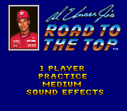 Al Unser Jr.'s Road to the Top (USA) - Title Screen