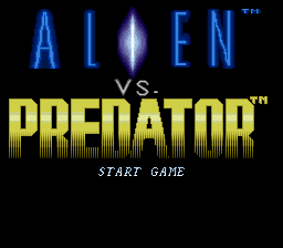 Alien vs Predator (USA) - Title Screen