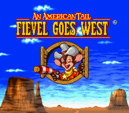 American Tail, An - Fievel Goes West (USA) - Title Screen