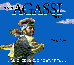 Andre Agassi Tennis (USA) - Title Screen