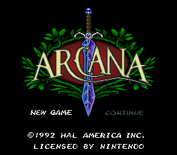 Arcana (USA) - Title Screen
