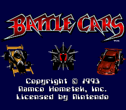 Battle Cars (USA) - Title Screen
