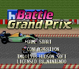 Battle Grand Prix (USA) - Title Screen