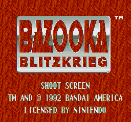 Bazooka Blitzkrieg (USA) - Title Screen