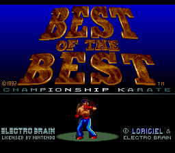 Best of the Best - Championship Karate (USA) - Title Screen