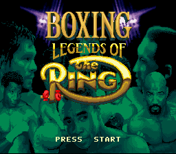 Boxing Legends of the Ring (USA) - Title Screen