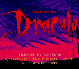 Bram Stoker's Dracula (USA) - Title Screen