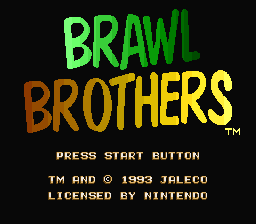 Brawl Brothers (USA) - Title Screen