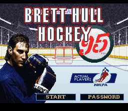 Brett Hull Hockey 95 (USA) - Title Screen