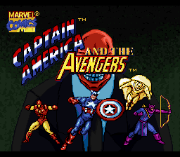 Captain America and the Avengers (USA) - Title Screen