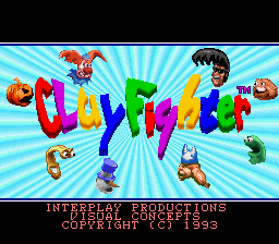 Clay Fighter (USA) - Title Screen