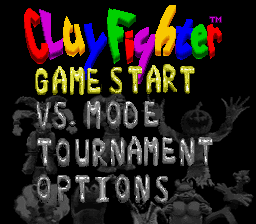 Clay Fighter - Tournament Edition (USA) - Title Screen