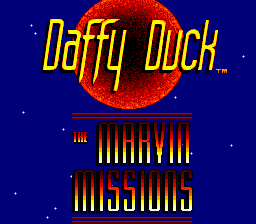 Daffy Duck - The Marvin Missions (USA) - Title Screen