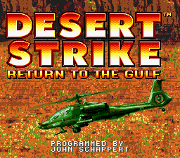 Desert Strike - Return to the Gulf (USA) - Title Screen
