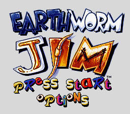 Earthworm Jim (USA) - Title Screen