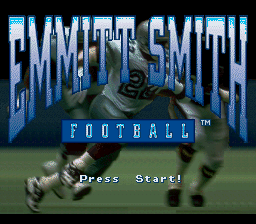 Emmitt Smith Football (USA) - Title Screen