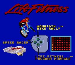 Exertainment Mountain Bike Rally + Speed Racer (USA) - Title Screen