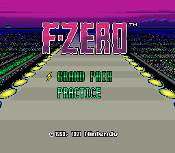 F-Zero (USA) - Title Screen