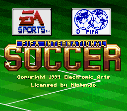 FIFA International Soccer (USA) - Title Screen