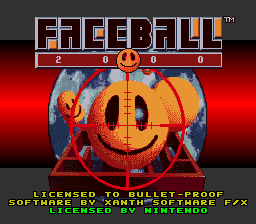 Faceball 2000 (USA) - Title Screen