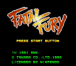 Fatal Fury (USA) - Title Screen