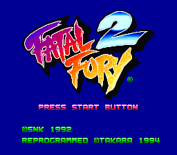Fatal Fury 2 (USA) - Title Screen
