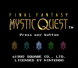 Final Fantasy - Mystic Quest (USA) (Rev 1) - Title Screen