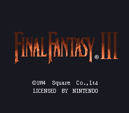 Final Fantasy III (USA) (Rev 1) - Title Screen