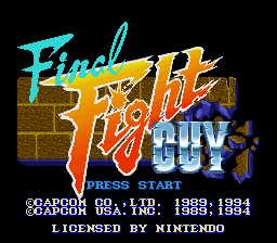 Final Fight Guy (USA) - Title Screen
