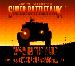 Garry Kitchen's Super Battletank - War in the Gulf (USA) (Rev 1) - Title Screen