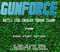 GunForce (USA) - Title Screen
