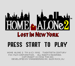 Home Alone 2 - Lost in New York (USA) - Title Screen