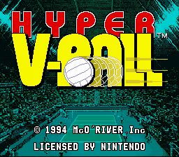 Hyper V-Ball (USA) - Title Screen