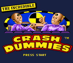 Incredible Crash Dummies, The (USA) - Title Screen