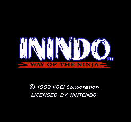 Inindo - Way of the Ninja (USA) - Title Screen