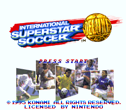 International Superstar Soccer Deluxe (USA) - Title Screen