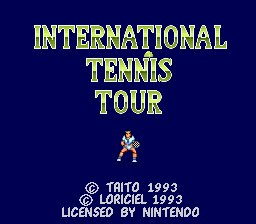 International Tennis Tour (USA) - Title Screen