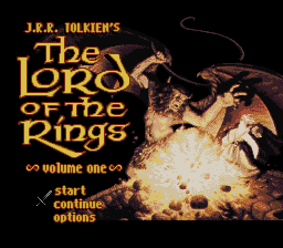 J.R.R. Tolkien's The Lord of the Rings - Volume 1 (USA) - Title Screen