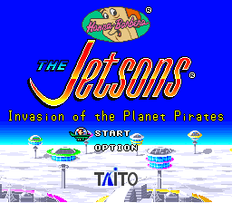 Jetsons, The - Invasion of the Planet Pirates (USA) - Title Screen