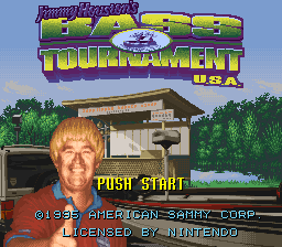 Jimmy Houston's Bass Tournament U.S.A. (USA) - Title Screen