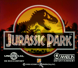Jurassic Park (USA) (Rev 1) - Title Screen