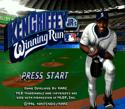 Ken Griffey Jr.'s Winning Run (USA) - Title Screen