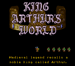 King Arthur's World (USA) - Title Screen