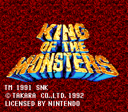 King of the Monsters (USA) - Title Screen