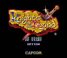 Knights of the Round (USA) - Title Screen