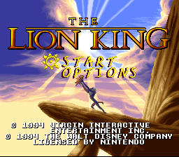 Lion King, The (USA) - Title Screen