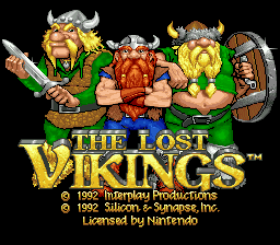 Lost Vikings, The (USA) - Title Screen