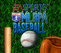 MLBPA Baseball (USA) - Title Screen