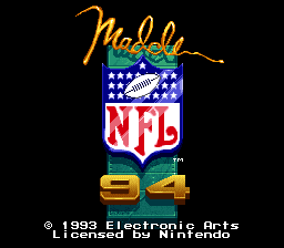 Madden NFL '94 (USA) - Title Screen