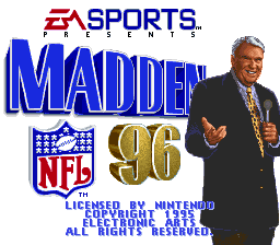 Madden NFL 96 (USA) - Title Screen